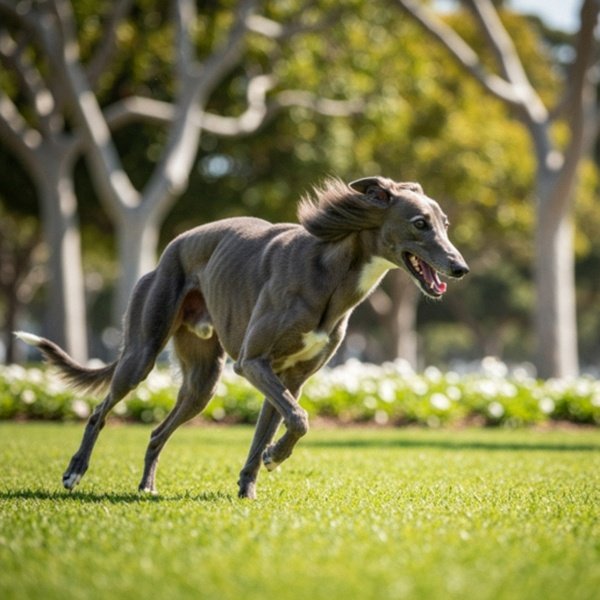 greyhound in Huntington Beach, California