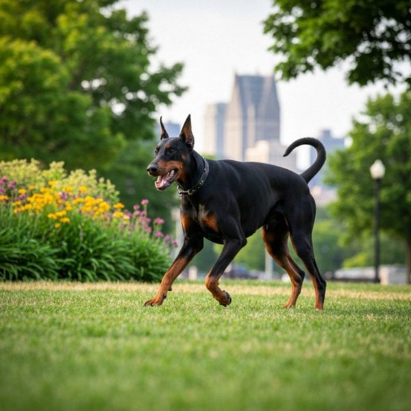 doberman in Detroit, Michigan