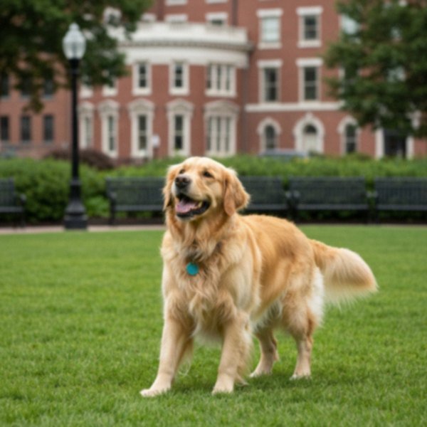 golden retriever in Boston, Massachusetts