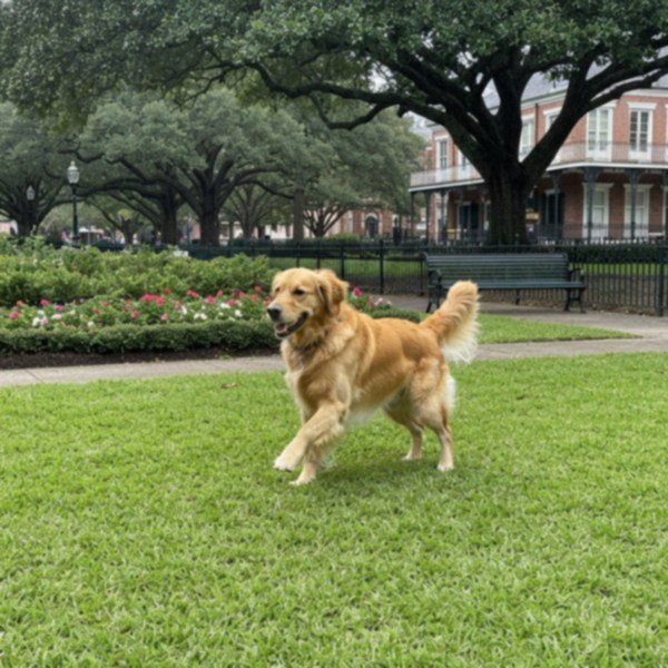 golden retriever in New Orleans, Louisiana