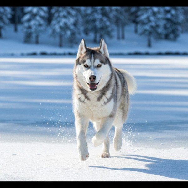 husky in Anchorage, Alaska