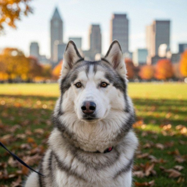 husky in Boston, Massachusetts