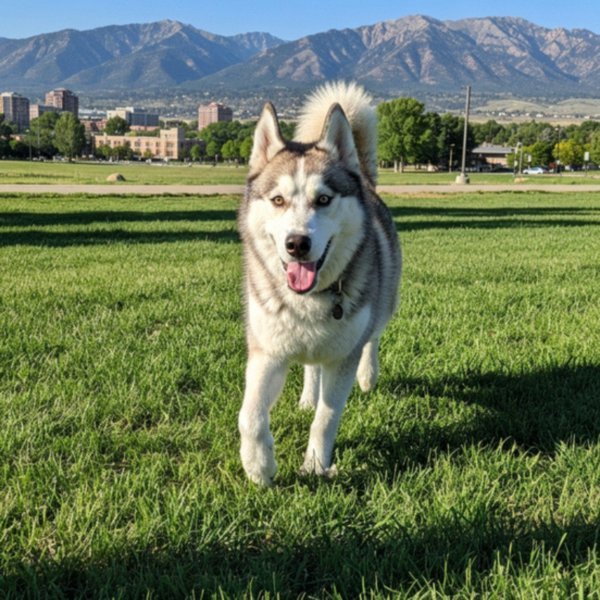 husky in Fort Collins, Colorado