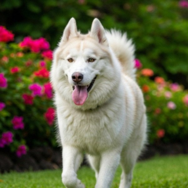 husky in Honolulu, Hawaii