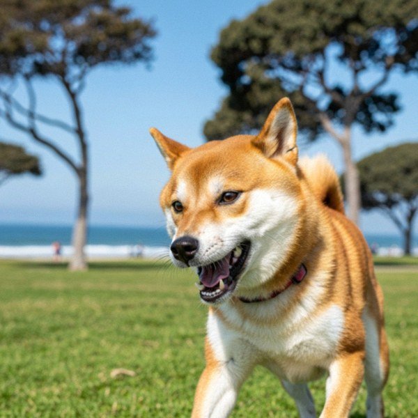 shiba inu in Huntington Beach, California
