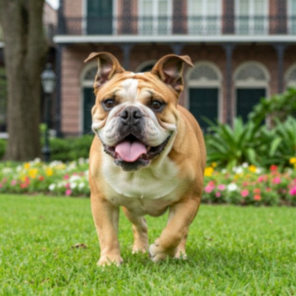 English Bulldog in New Orleans, Louisiana