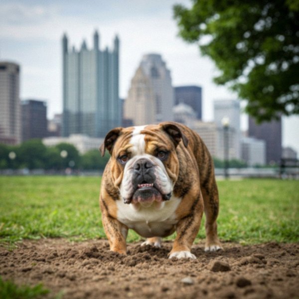 English Bulldog in Pittsburgh, Pennsylvania
