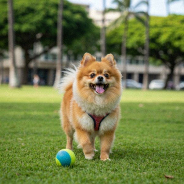 pomeranian in Honolulu, Hawaii
