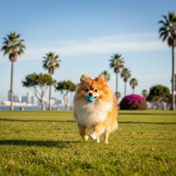 pomeranian in Long Beach, California