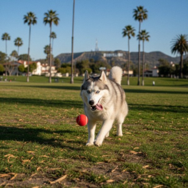 husky in Hollywood, California