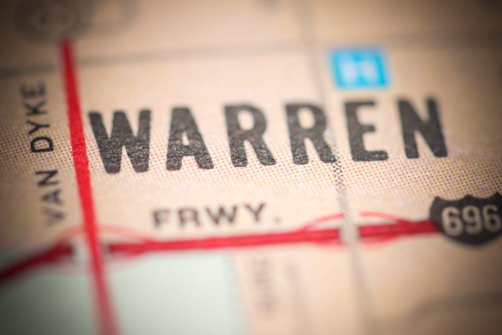 warren on a map