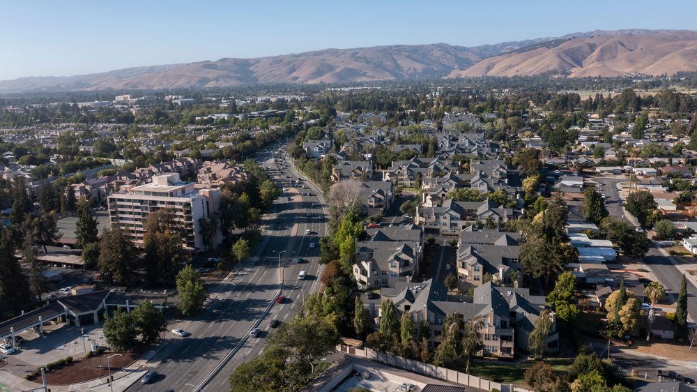 afternoon aerial view of fremont