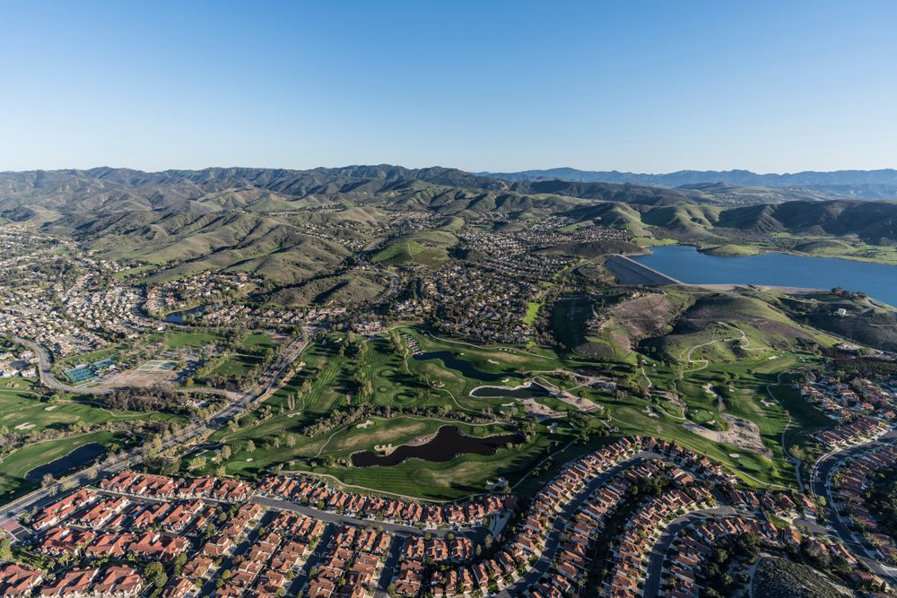 aerial view of simi valley